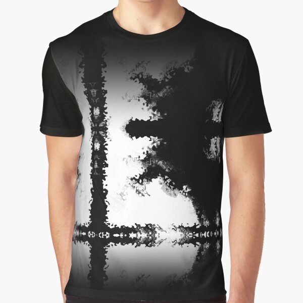 Black And White Cross Composition Graphic T-Shirt