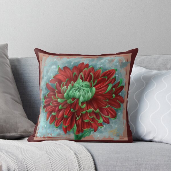 Item preview, December Winter Chrysanthemum designed and sold by brittsartvibes.