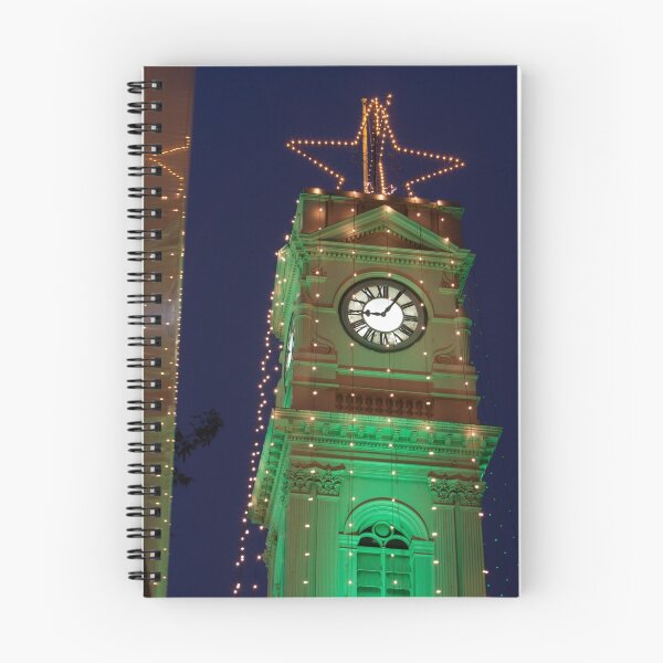 Item preview, Green Christmas lights on Prahran Town Hall designed and sold by RyePixels.