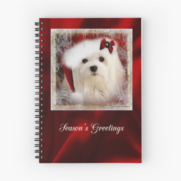 Artikelvorschau, Snowdrop the Maltese Christmas Card entworfen und verkauft von MoragBates.