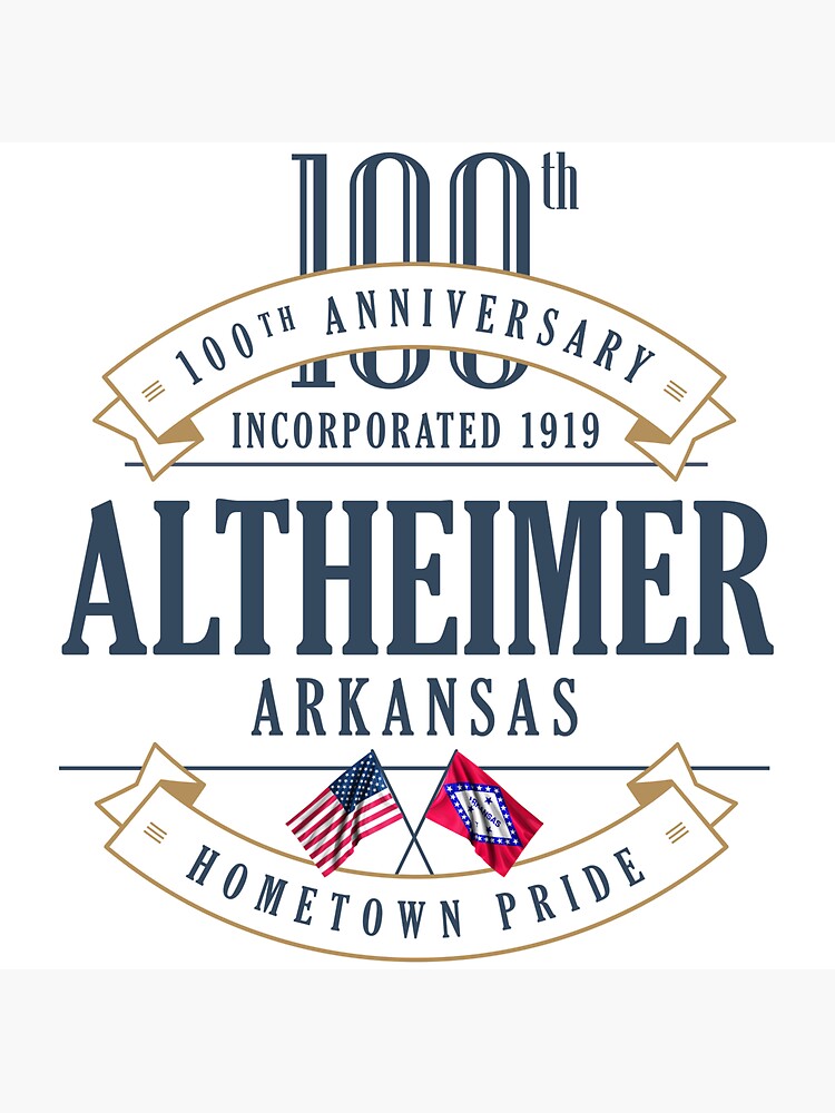 "Altheimer, Arkansas, 100th Anniversary" Sticker for Sale by