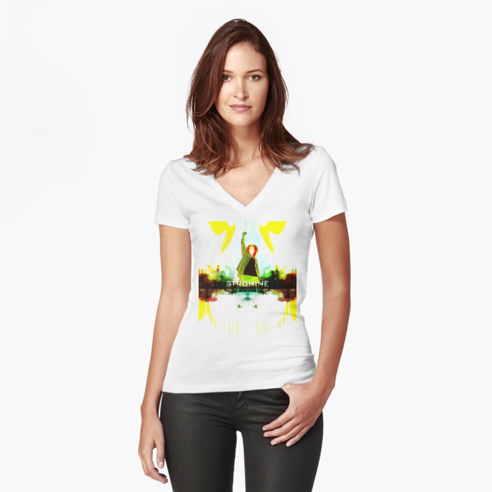 Item preview, Fitted V-Neck T-Shirt designed and sold by STROHINE.