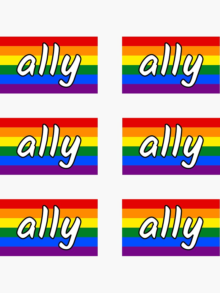 "LGBTQIA+ Ally Flag Sticker Sheet" Sticker by thrnio ...