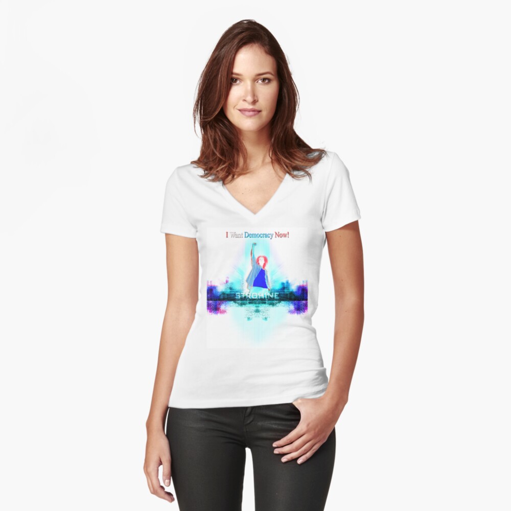 Item preview, Fitted V-Neck T-Shirt designed and sold by STROHINE.