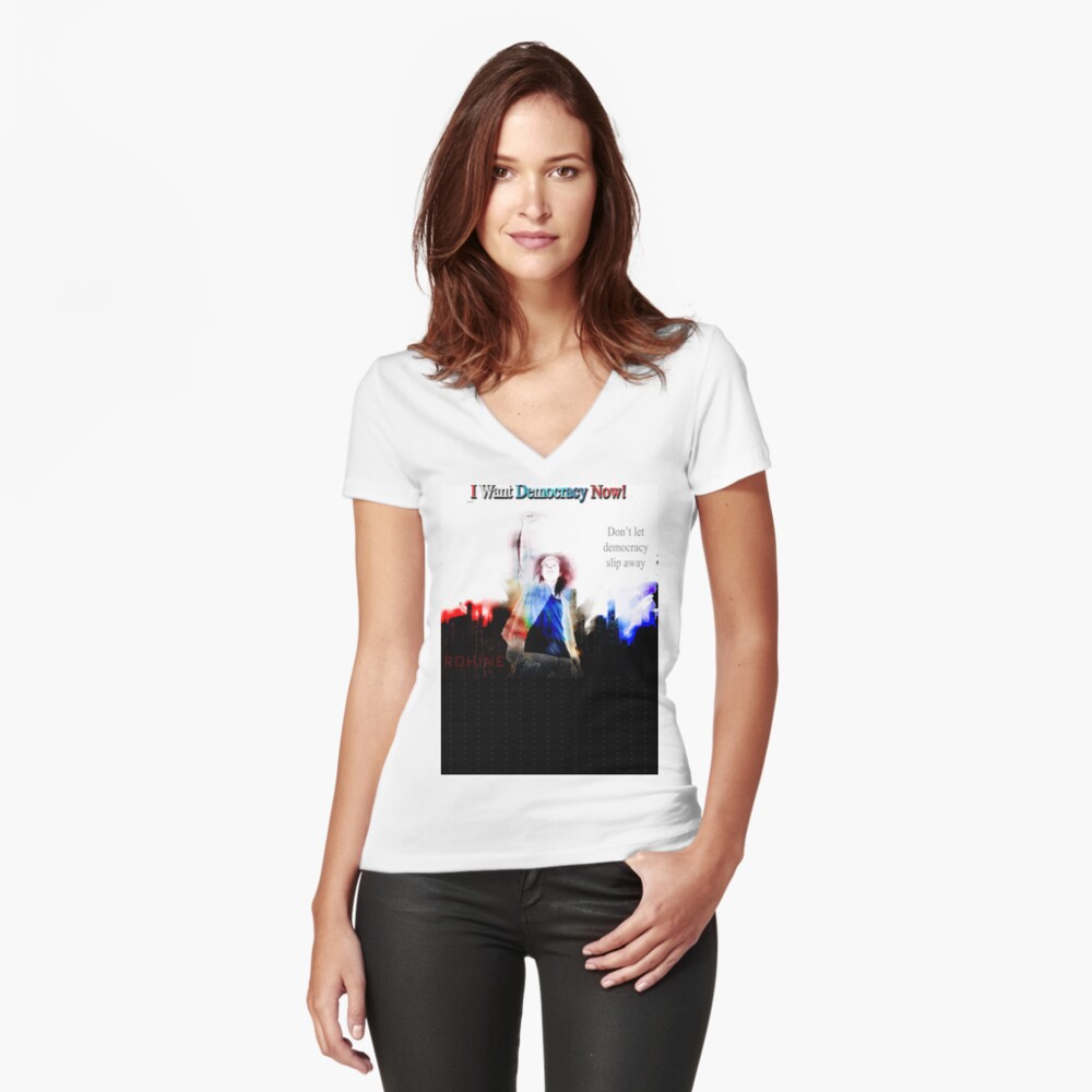 Item preview, Fitted V-Neck T-Shirt designed and sold by STROHINE.