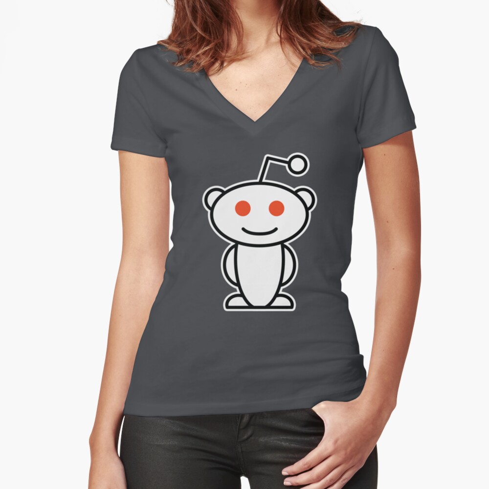 ★★★ reddit Fitted V-Neck T-Shirt