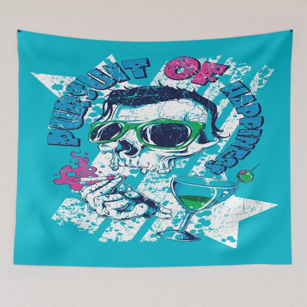 Item preview, Smoking skull Pursuit of Happiness designed and sold by leen12 Art Designs Prints.