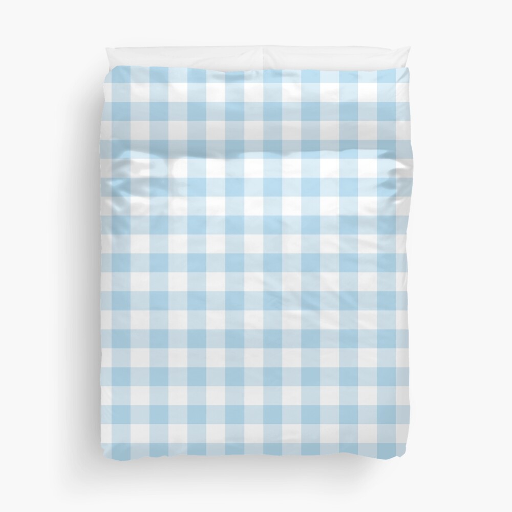 "Light Blue Gingham" Duvet Cover for Sale by Designedwithtlc Redbubble