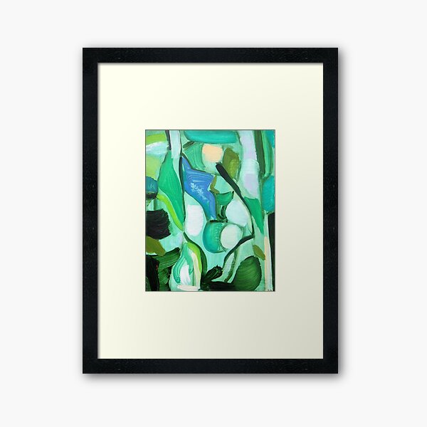 Aqua Birch Framed Art Print