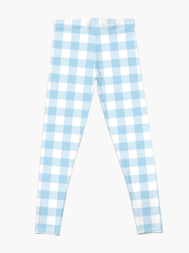 Light Blue Denier Gingham Tights