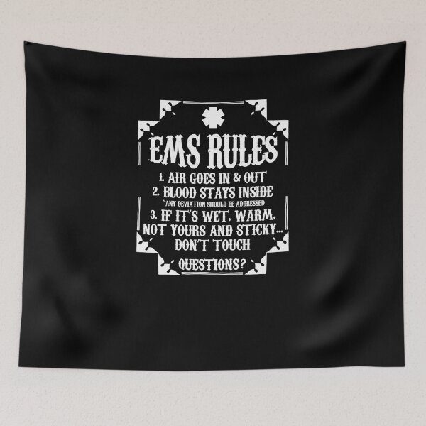 Item preview, Funny Cool EMS Rules EMTs Emergency Room EMT Paramedic Shirt designed and sold by LookTwice.