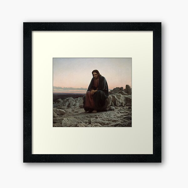 Vista previa del artículo con la obra «Cristo en el desierto - Ivan Kramskoi», diseñado y vendido por CJET.