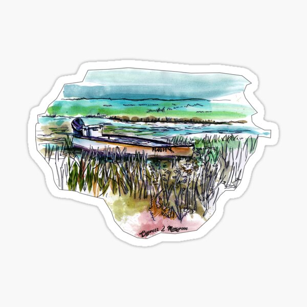 "Gheenoe Love Fish Art " Sticker for Sale by CypressMangrove Redbubble