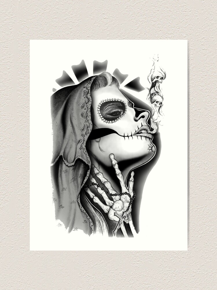 420 Mary Design Chicano Tattoo Art | Art Print