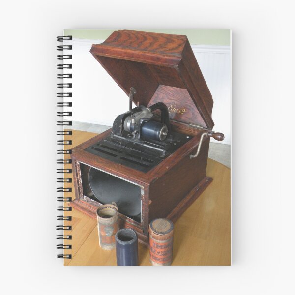 Item preview, Edison phonograph and record cylinders designed and sold by WonderlandGlass.