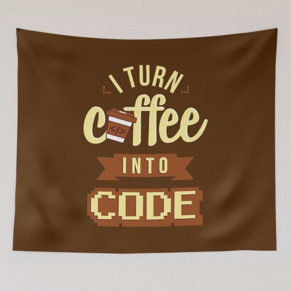 Item preview, I Turn Coffee Into Code designed and sold by VomHaus.