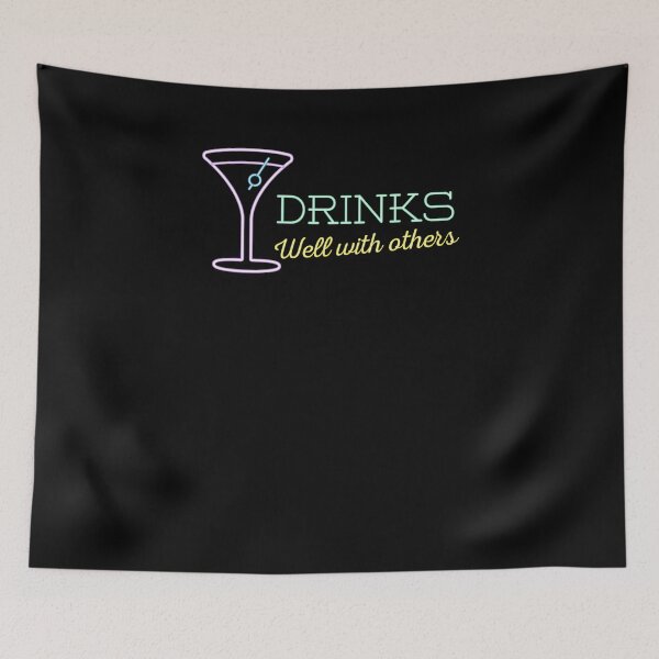 Item preview, Neon Drinks Well With Others Drinking Alcohol Drinker Shirt designed and sold by LookTwice.