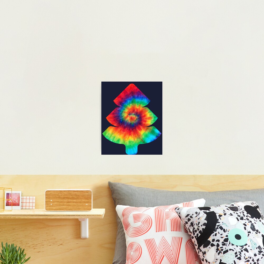 Tie Dye Christmas Tree Art, Colorful Tye Dye Design Photographic Print  for Sale by melsens