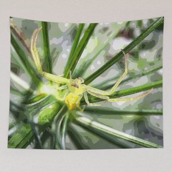 Item preview, Whitebanded Crab Spider, Misumenoides formosipes, in Queen Annes Lace designed and sold by WanderingMogwai.