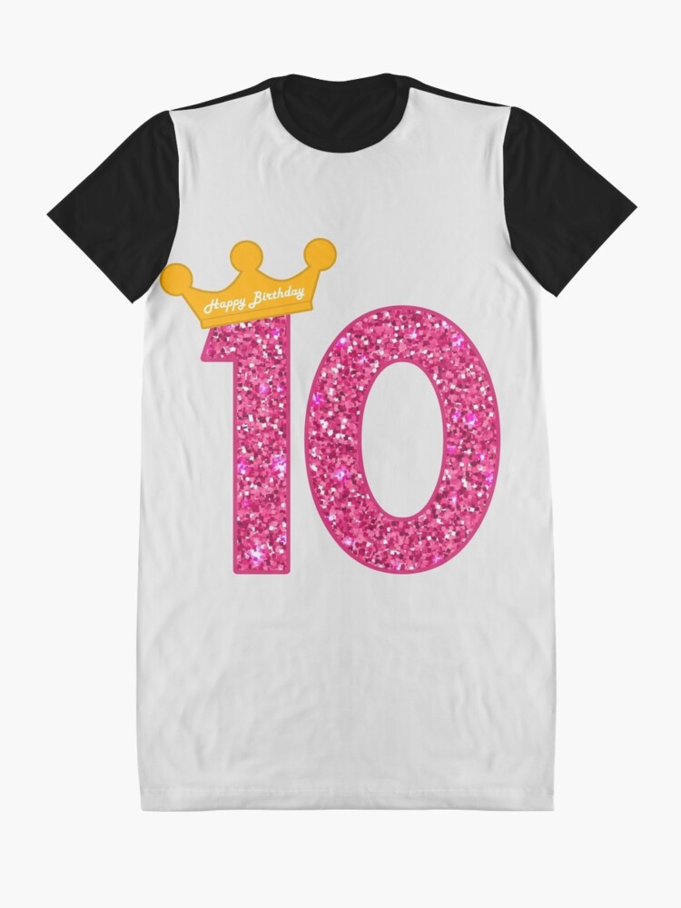 Happy Birthday Art, Girls 10th Party 10 Years Old Bday A-Line Dress for  Sale by melsens