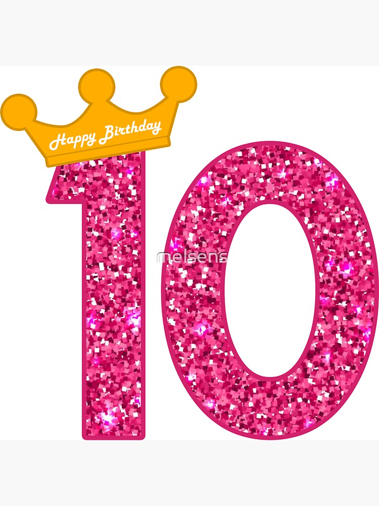 "Happy Birthday Art, Girls 10th Party 10 Years Old Bday" for