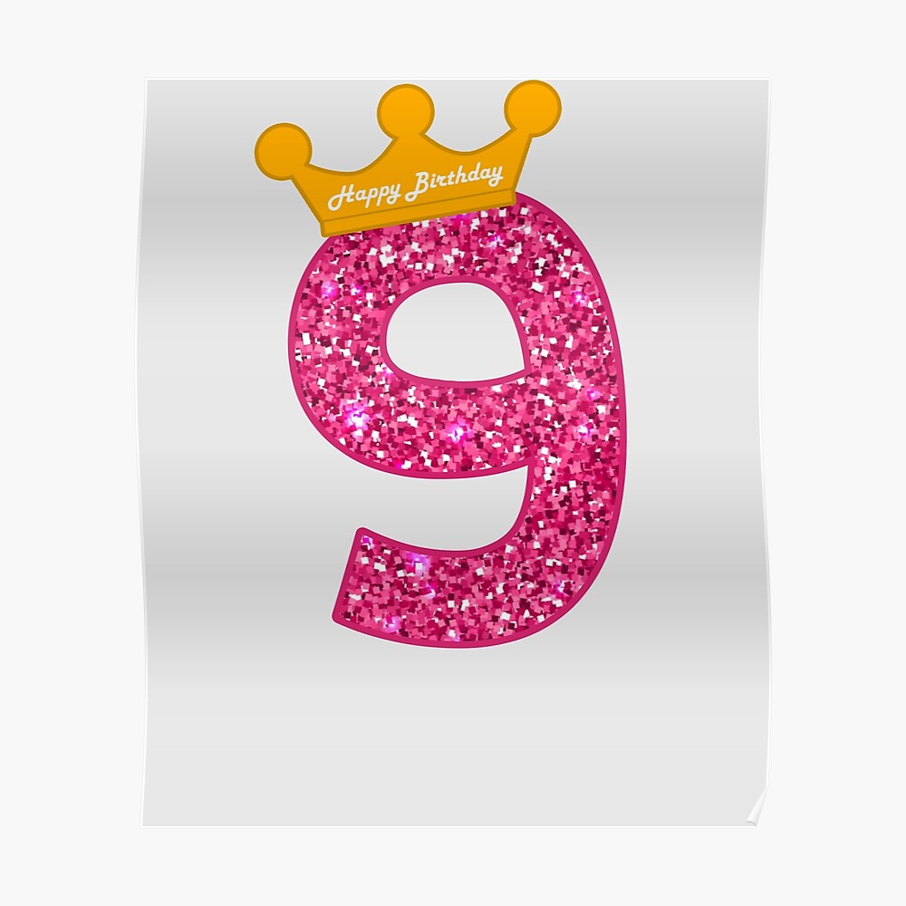 Sticker Joyeux Anniversaire Art 9eme Fete Entre Filles 9 Ans ay Par Melsens Redbubble