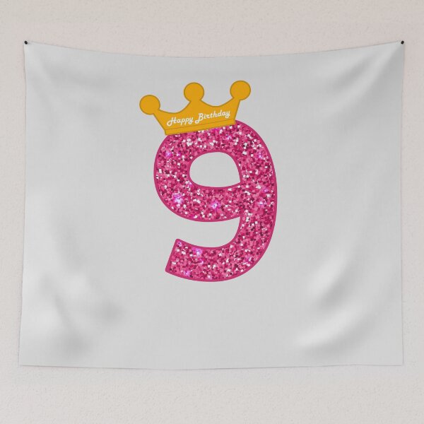 Item preview, Happy Birthday Art, Girls 9th Party 9 Years Old Bday designed and sold by melsens.
