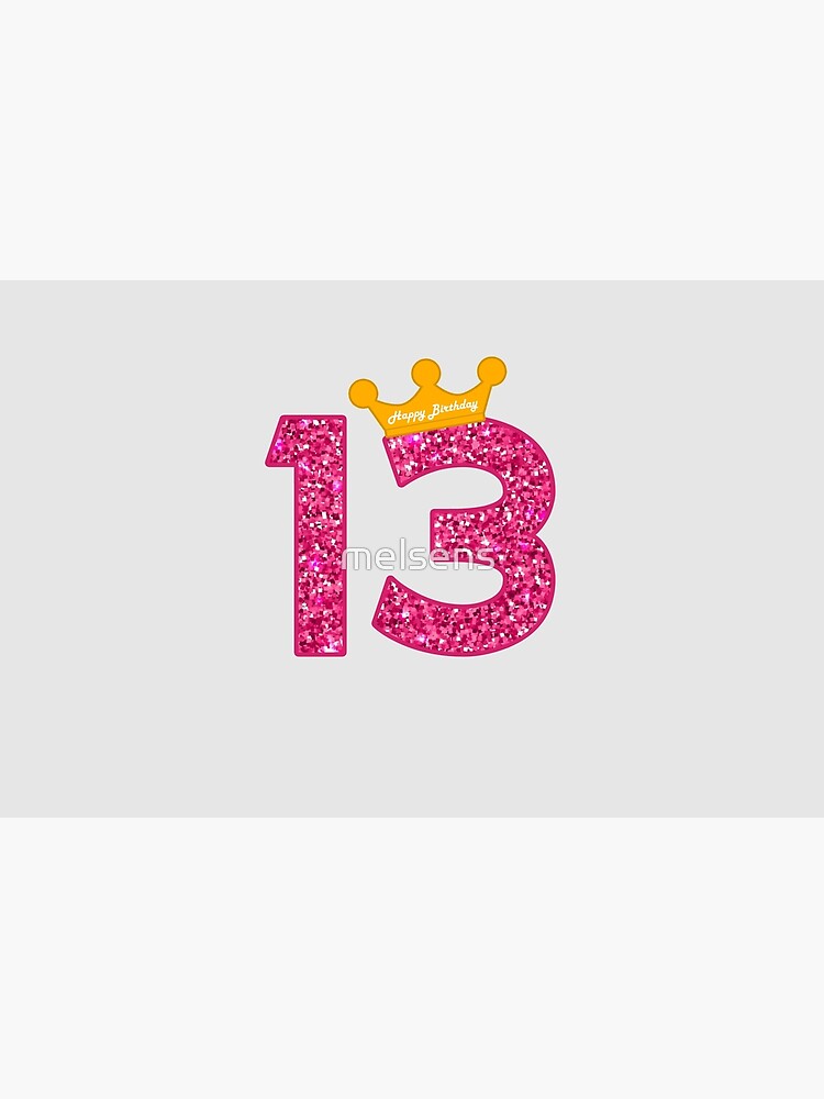 Skin Adhesive D Ordinateur Joyeux Anniversaire Art Filles 13eme Fete 13 Ans ay Par Melsens Redbubble