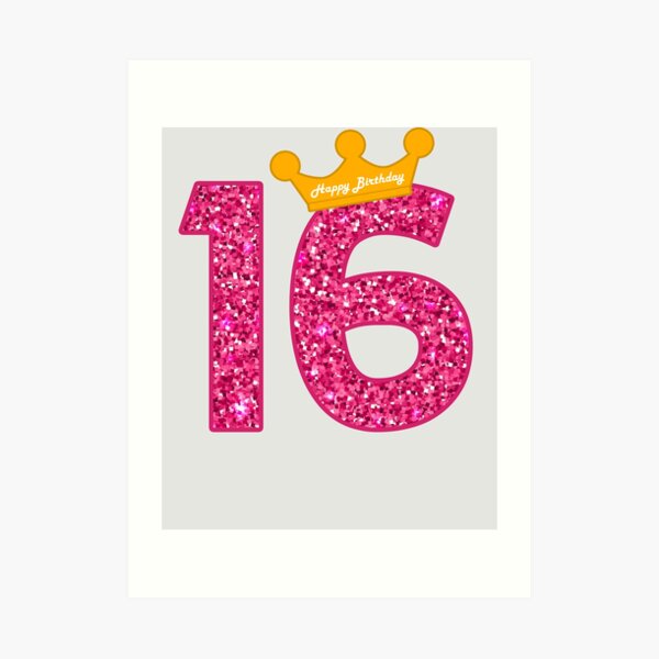 Impression Artistique Joyeux Anniversaire Fete Des Filles 10eme Fete Des 10 Ans Par Melsens Redbubble