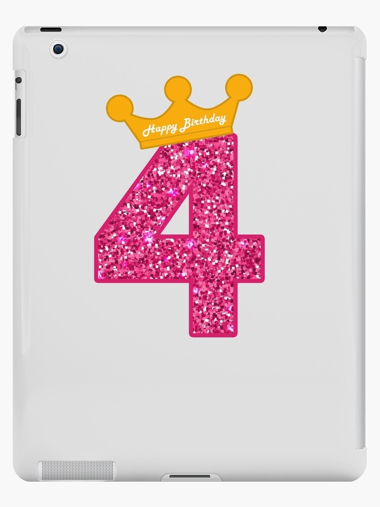 Coque Et Skin Adhesive Ipad Joyeux Anniversaire Art Fete 4eme Fete 4 Ans ay Par Melsens Redbubble