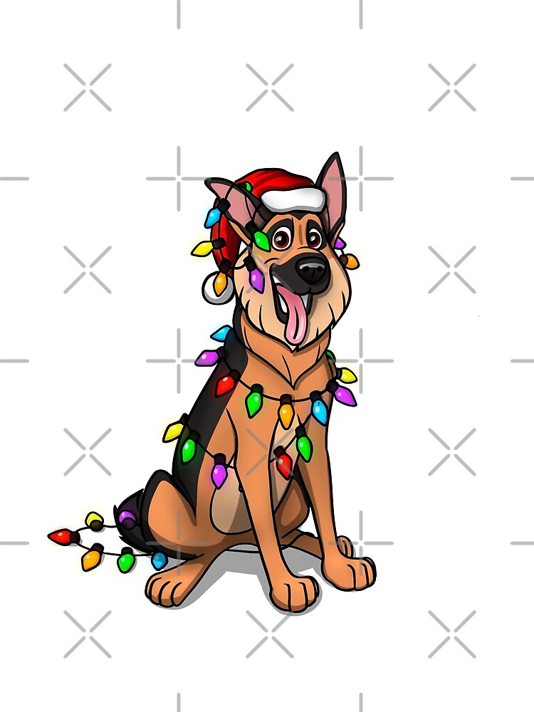 &quot;German Shepherd Merry Christmas&quot; T-shirt by polygrafix | Redbubble