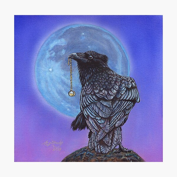 Treasure Seeker #20 (Crow Raven Painting) Photographic Print