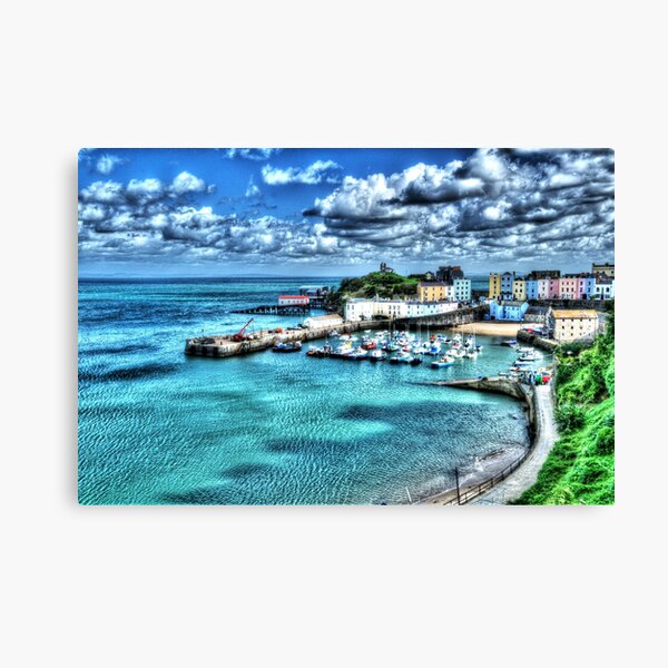 Tenby Harbour Painterly Canvas Print
