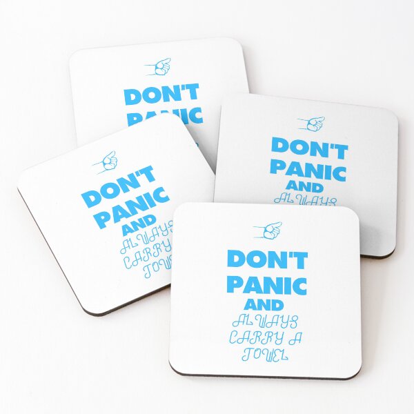 Item preview, Don't Panic and carry a towel designed and sold by DefendingDRealm.