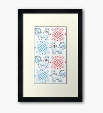 Winter Samoyed in White Framed Print