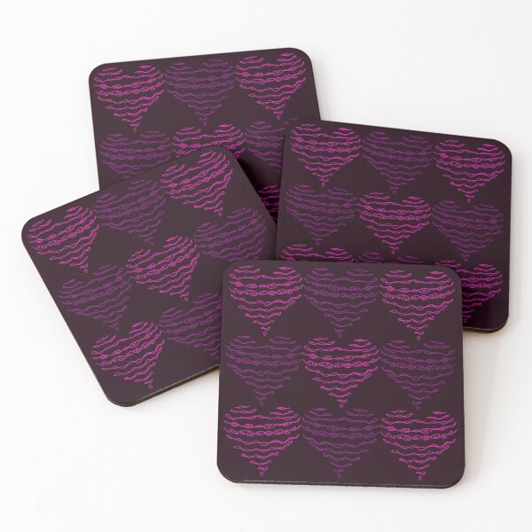 Item preview, Squiggly Hearts - Purple and Pink designed and sold by Gravityx9.