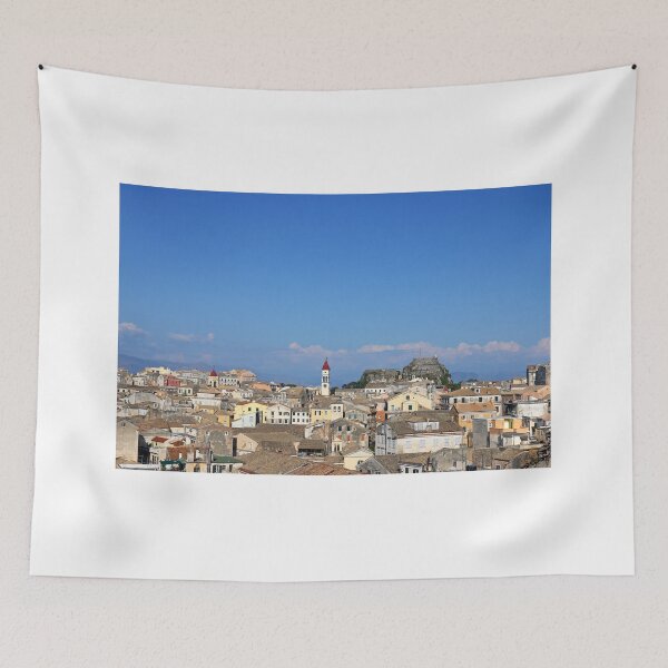 Item preview, Corfu town and old fortress Greece designed and sold by goceris.