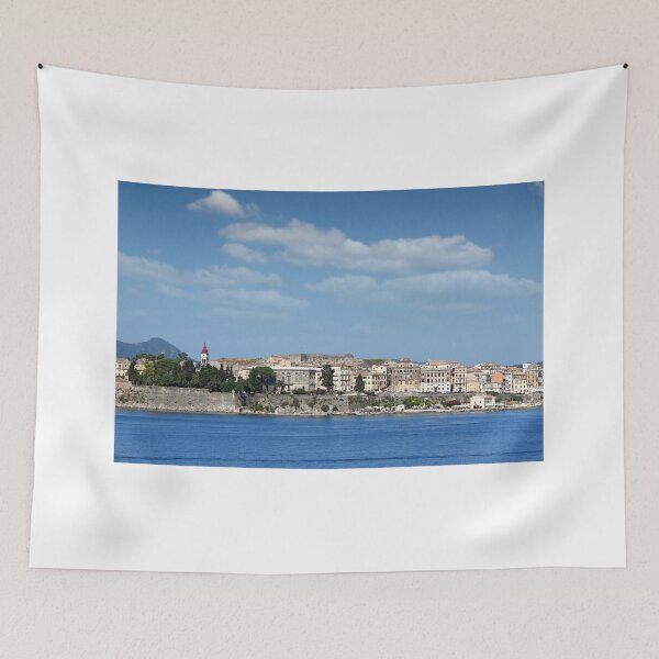 Item preview, Corfu town cityscape summer season designed and sold by goceris.