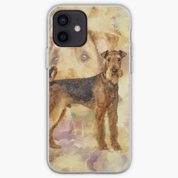 Airedale Terriers Mixed Media Digital art iPhone Soft Case