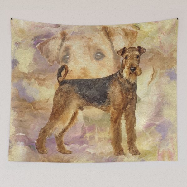 Item preview, Airedale Terriers Mixed Media Digital art designed and sold by k9printart.