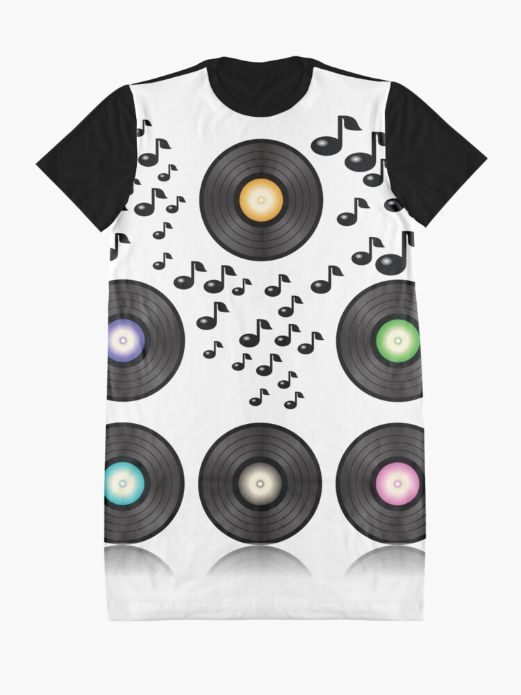 Alternate view of vinyl records Graphic T-Shirt Dress