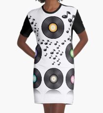vinyl records Graphic T-Shirt Dress