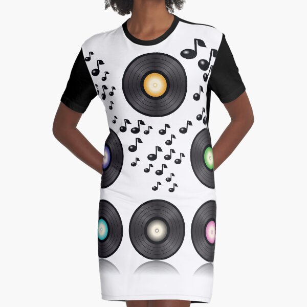 vinyl records Graphic T-Shirt Dress