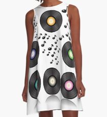 vinyl records A-Line Dress
