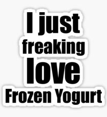 Frozen Yogurt Lover Gift I Love Dessert Funny Foodie Sticker