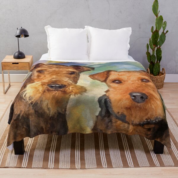 Item preview, Airedale Terriers Retrato Mixta Media designed and sold by k9printart.