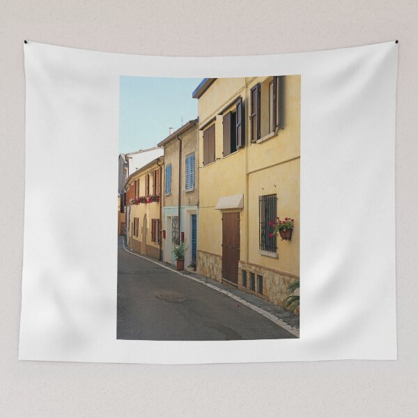 Item preview, old houses street Rimini Italy summer season designed and sold by goceris.