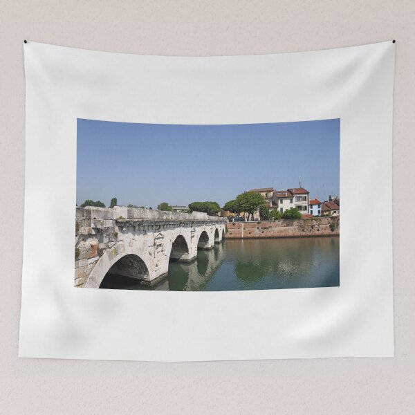 Item preview, old stone Tiberius bridge landmark Rimini Italy designed and sold by goceris.