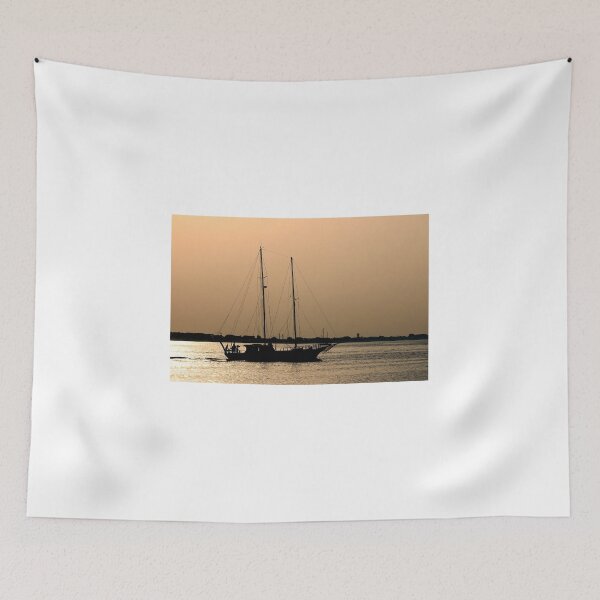Item preview, sailboat silhouette on sea summer season designed and sold by goceris.