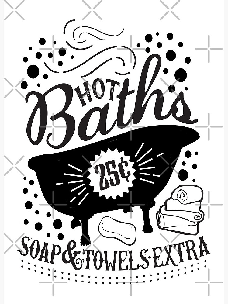 Details about   Hot Bath 25 Cents Vintage Style Bathroom Decor 